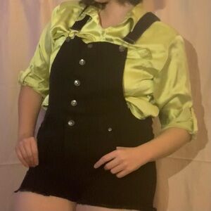 Black Denim Overalls for Women